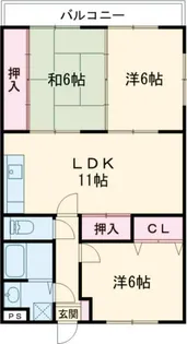 テック藤原【3階】の間取り