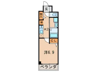 Bellevue武庫川【3階】の間取り