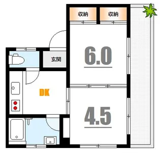 富岡ビル【3階】の間取り