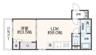 TKS近大前【2階】の間取り