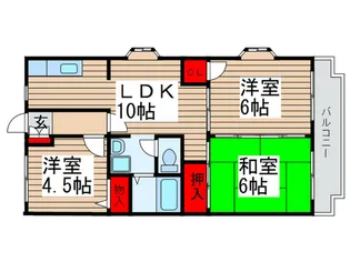 ベル・ビュー松戸【1階】の間取り