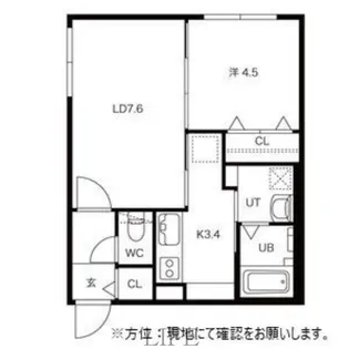 VIALATTEA美園(ヴィアラッティア美園)【1階】の間取り