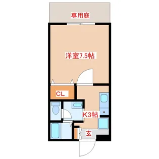 ボアソルテン B棟【1階】の間取り