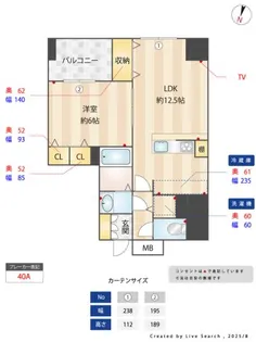 S FORT警固タワー【10階】の間取り