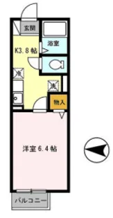 プリシェール千里【1階】の間取り