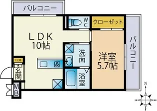 桂ドミール【2階】の間取り