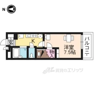 レオパレス西ノ京円町【4階】の間取り