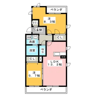 ピュア スウィート【2階】の間取り