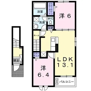アライブ B【2階】の間取り