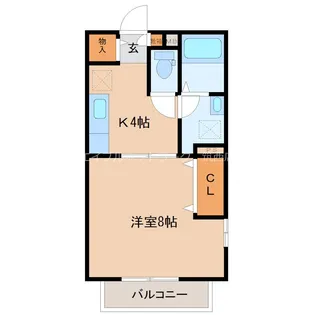 ハイツクレイン【1階】の間取り