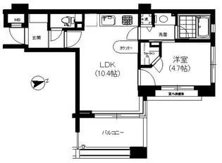 東急ドエル・アルス桜新町【5階】の間取り