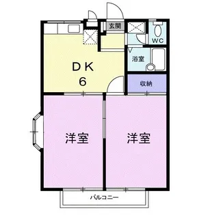 エステート渡辺【2階】の間取り