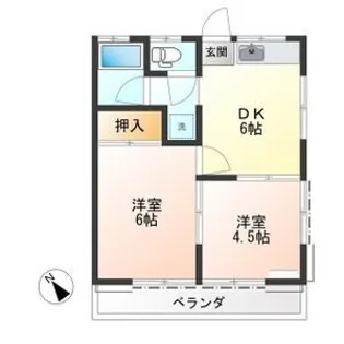 武蔵野ハイム【2階】の間取り