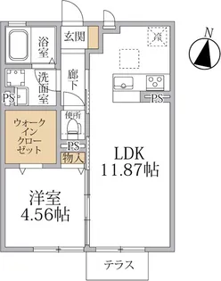 Luana Court B【1階】の間取り