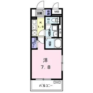ハーモニーハイツ高畑【1階】の間取り