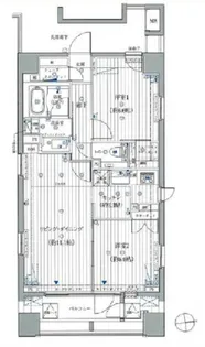 コスモグラシア芝大門【12階】の間取り