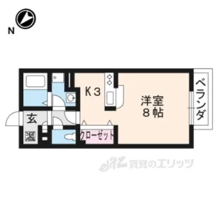 エバーグリーンコート山中A棟【1階】の間取り