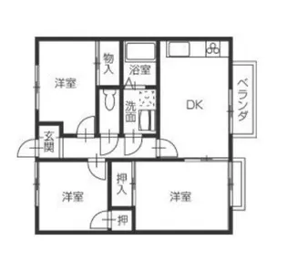カジュアルコーポB【2階】の間取り