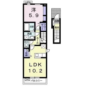 プリュイ【2階】の間取り