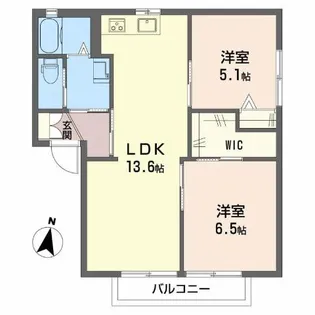 トリニータ【2階】の間取り