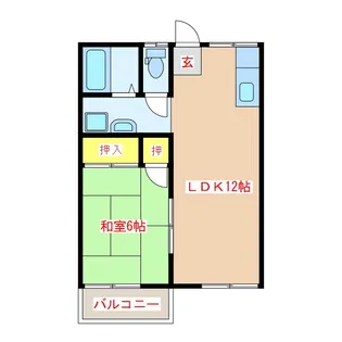 ホワイトハイツ霧島【1階】の間取り