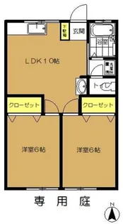 コーポフローレス【1階】の間取り