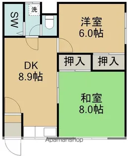 清富荘【1階】の間取り