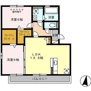 ソシアビューテラス B棟【3階】の間取り