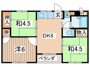 ハイツタカヨシ【1階】の間取り