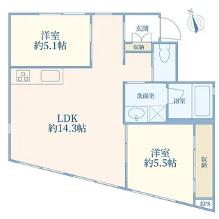 ザ・ガーデン恵比寿【2階】の間取り