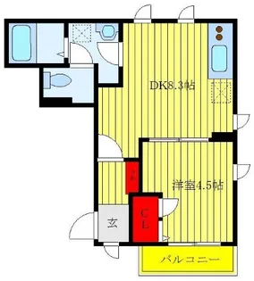 ショコラ白山【3階】の間取り