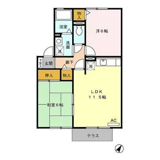 セジュール福西【1階】の間取り
