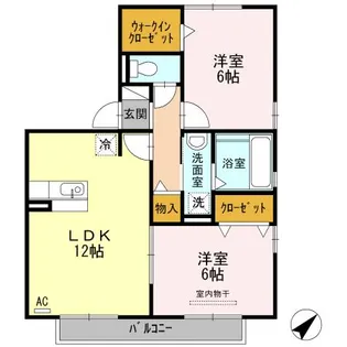 トリヴァンベール【2階】の間取り