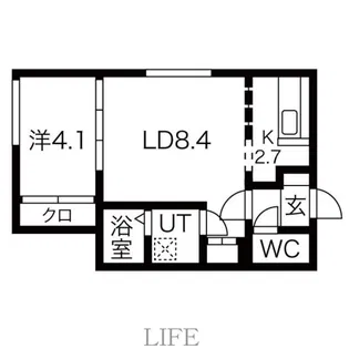 CREA月寒東【2階】の間取り