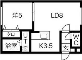フレンズ菊水【4階】の間取り