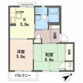 ルミエール大宮VI【2階】の間取り