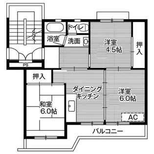ビレッジハウス足利葉鹿2号棟【3階】の間取り