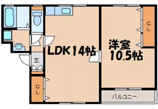 ビューハイツやまとI【1階】の間取り