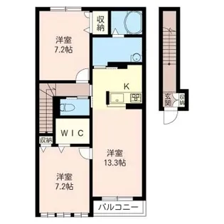 ラ・フォーレ久住【2階】の間取り