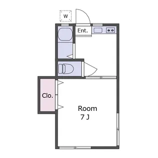 如水ハイツ【1階】の間取り