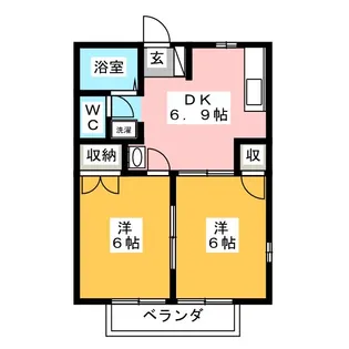 サンビレッジC【2階】の間取り
