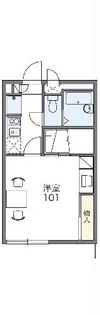 レオパレスリバーサイド【2階】の間取り