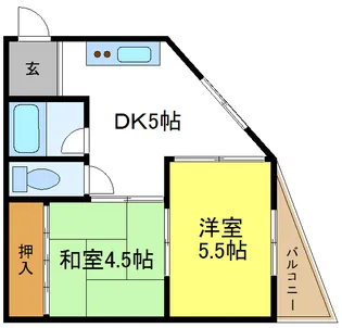 丸完ビル【2階】の間取り