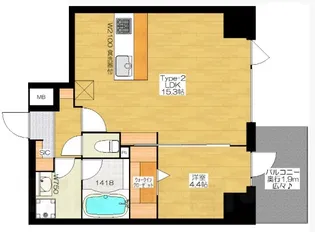 BRAVE徳井町【4階】の間取り