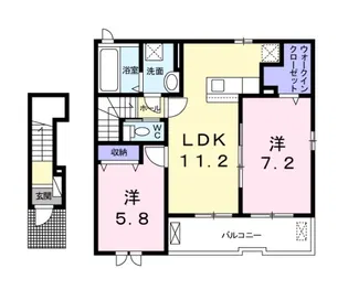 桜井ガーデンベル【2階】の間取り