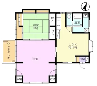 岐阜県中津川市付知町【一戸建】の間取り