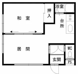 エコーハイツ【2階】の間取り