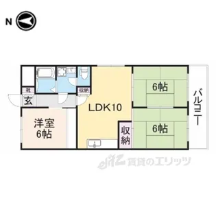 第6サンコウヒルズ南館【2階】の間取り