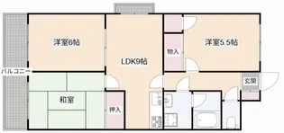 大阪府高槻市真上町6【マンション】の間取り