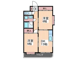 エトワール観音【4階】の間取り